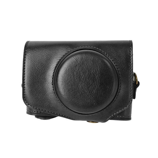 Retro Pull Up Leather Full Body Camera Case Bag with Strap, Compatible with Canon PowerShot SX740 HS