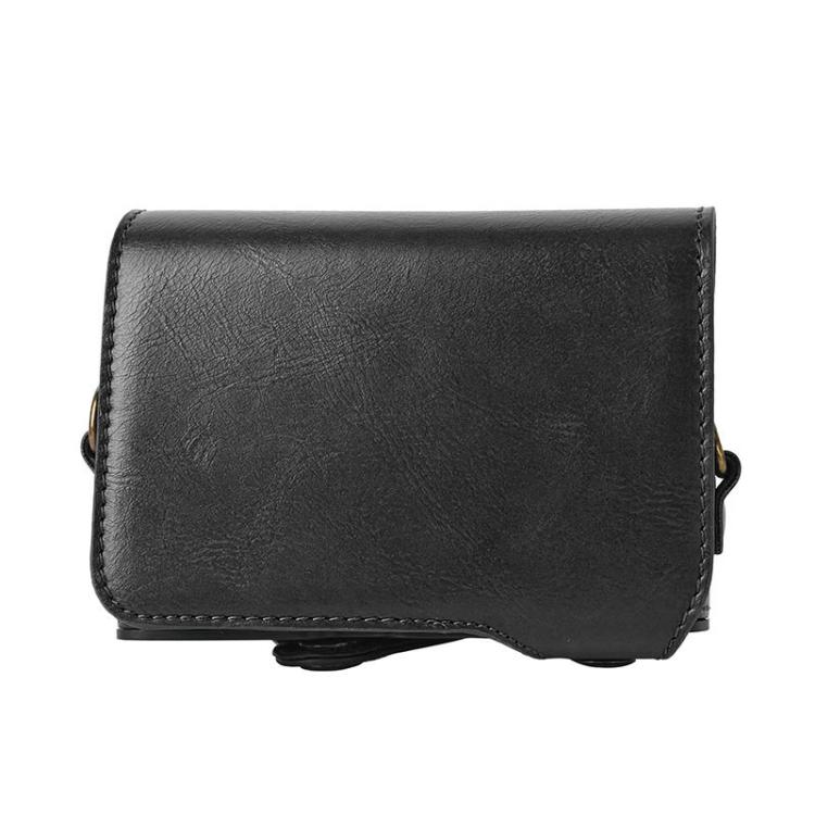 Retro Pull Up Leather Full Body Camera Case Bag with Strap, Compatible with Canon PowerShot SX740 HS