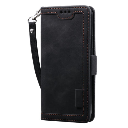 Retro Splicing Horizontal Flip Leather Case with Card Slots & Holder & Wallet