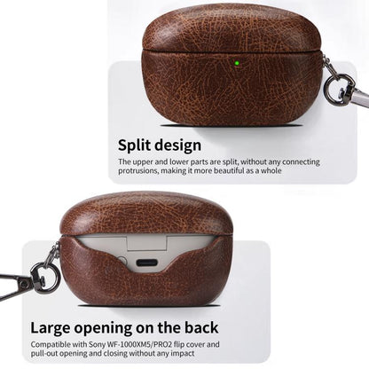 Retro Crazy Horse Earphone Case, Compatible with Sony WF-1000XM5
