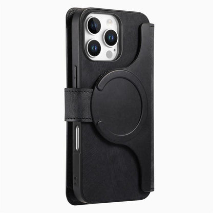 CaseNeo MagSafe RFID Anti-theft Zipper Wallet Retro Leather Phone Case, Compatible with iPhone 16 Pro
