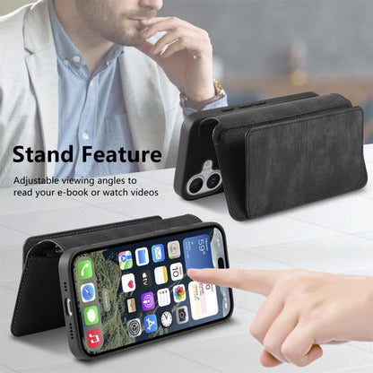 CaseNeo MagSafe RFID Anti-theft Zipper Wallet Retro Leather Phone Case, Compatible with iPhone 16 Plus