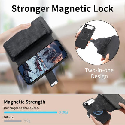 CaseNeo MagSafe RFID Anti-theft Zipper Wallet Retro Leather Phone Case, For iPhone Air