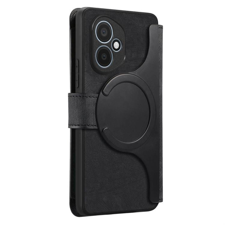 CaseNeo MagSafe RFID Anti-theft Zipper Wallet Retro Leather Phone Case, For Honor 400 Global 156.5mm