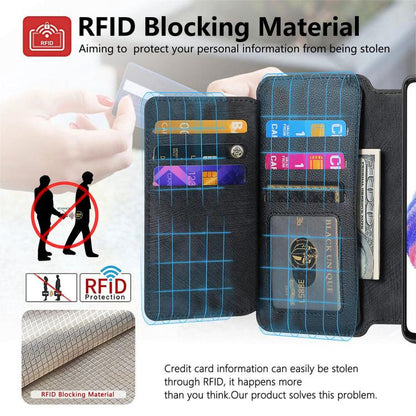 CaseNeo MagSafe RFID Anti-theft Zipper Wallet Retro Leather Phone Case, For Honor 400 Global 156.5mm