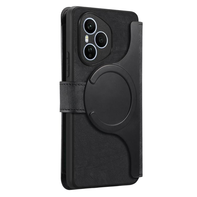 CaseNeo MagSafe RFID Anti-theft Zipper Wallet Retro Leather Phone Case, For Honor 400 Pro Global 160.8mm