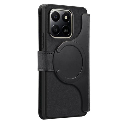 CaseNeo MagSafe RFID Anti-theft Zipper Wallet Retro Leather Phone Case, For Honor 400 Smart 4G / 5G