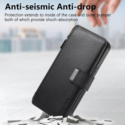 CaseNeo MagSafe RFID Anti-theft Zipper Wallet Retro Leather Phone Case, For Samsung Galaxy A17 4G / 5G