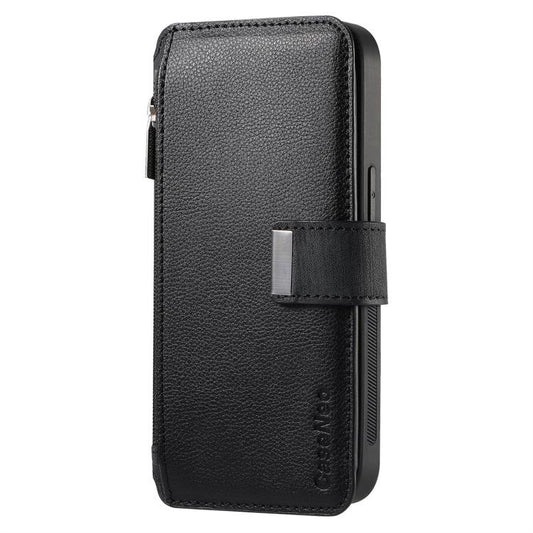 CaseNeo MagSafe RFID Anti-theft Zipper Wallet Retro Leather Phone Case, For Samsung Galaxy S24 FE 5G