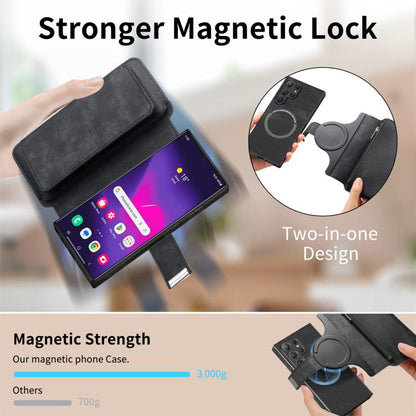 CaseNeo MagSafe RFID Anti-theft Zipper Wallet Retro Leather Phone Case, Compatible with Samsung Galaxy S24 Ultra 5G
