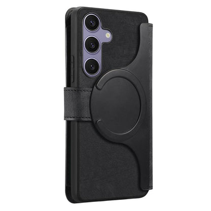 CaseNeo MagSafe RFID Anti-theft Zipper Wallet Retro Leather Phone Case, For Samsung Galaxy S25 FE 5G