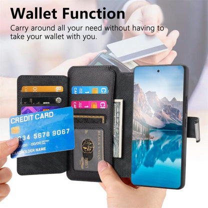 CaseNeo MagSafe RFID Anti-theft Zipper Wallet Retro Leather Phone Case, For Samsung Galaxy S25 FE 5G