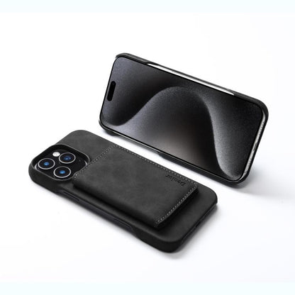 Denior D27 Retro Texture RFID MagSafe Photo Frame Card-slot Phone Case, Compatible with iPhone 15 Pro Max