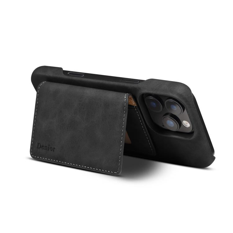 Denior D27 Retro Texture RFID MagSafe Photo Frame Card-slot Phone Case, Compatible with iPhone 16