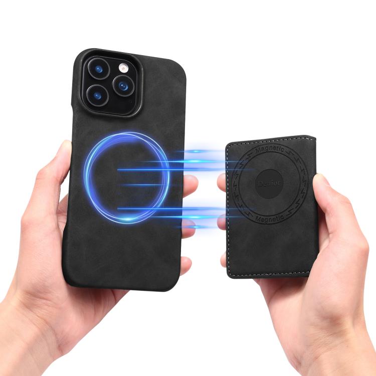 Denior D27 Retro Texture RFID MagSafe Photo Frame Card-slot Phone Case, Compatible with iPhone 16