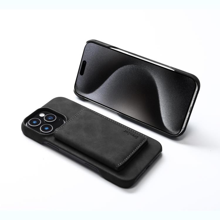 Denior D27 Retro Texture RFID MagSafe Photo Frame Card-slot Phone Case, Compatible with iPhone 16 Plus