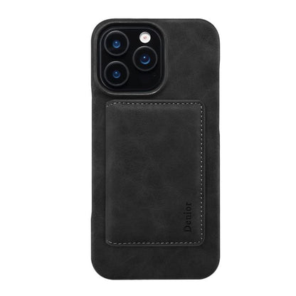Denior D27 Retro Texture RFID MagSafe Photo Frame Card-slot Phone Case, Compatible with iPhone 16 Pro Max