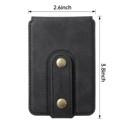 Denior V09 Magsafe Wallet Retro Texture Leather Magnetic Phone Holder Card Bag