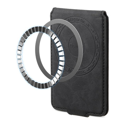 Denior V09 Magsafe Wallet Retro Texture Leather Magnetic Phone Holder Card Bag