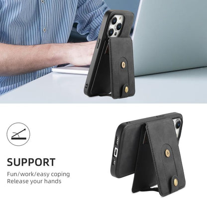 Denior V09 Magsafe Wallet Retro Texture Leather Magnetic Phone Holder Card Bag