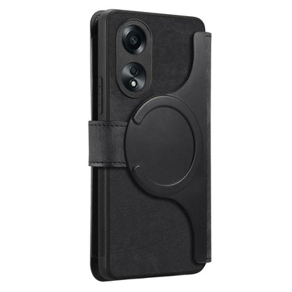 CaseNeo MagSafe RFID Anti-theft Zipper Wallet Retro Leather Phone Case, For OPPO A58 4G