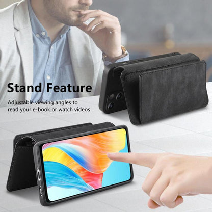 CaseNeo MagSafe RFID Anti-theft Zipper Wallet Retro Leather Phone Case, For OPPO A58 4G