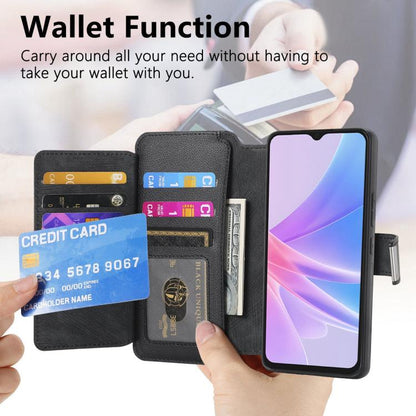 CaseNeo MagSafe RFID Anti-theft Zipper Wallet Retro Leather Phone Case, For OPPO A78 5G