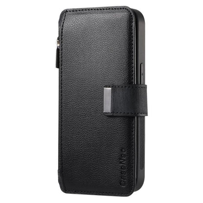 CaseNeo MagSafe RFID Anti-theft Zipper Wallet Retro Leather Phone Case
