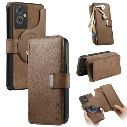 CaseNeo MagSafe RFID Anti-theft Zipper Wallet Retro Leather Phone Case