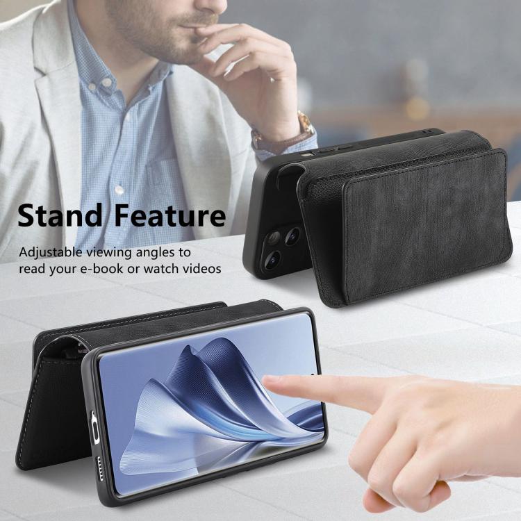 CaseNeo MagSafe RFID Anti-theft Zipper Wallet Retro Leather Phone Case, For OPPO Reno10 5G Global