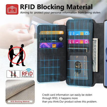 CaseNeo MagSafe RFID Anti-theft Zipper Wallet Retro Leather Phone Case, For OPPO Reno10 5G Global