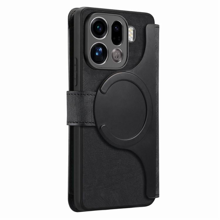 CaseNeo MagSafe RFID Anti-theft Zipper Wallet Retro Leather Phone Case, For OPPO Find X9 Pro