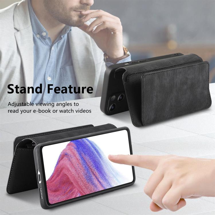 CaseNeo MagSafe RFID Anti-theft Zipper Wallet Retro Leather Phone Case, Compatible with Realme 13+ 5G