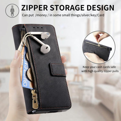 Retro MagSafe Magnetic Zipper Wallet Leather Phone Case