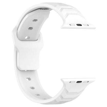 Vertical Grain Reverse Buckle Silicone Watch Band, Compatible with Apple Watch 46mm / 49mm / 45mm / 44mm