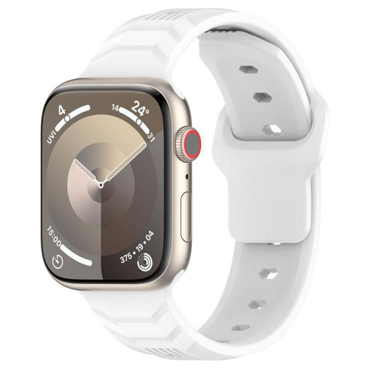 Vertical Grain Reverse Buckle Silicone Watch Band, Compatible with Apple Watch 42mm / 41mm / 40mm / 38mm