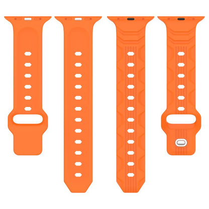 Vertical Grain Reverse Buckle Silicone Watch Band, Compatible with Apple Watch 42mm / 41mm / 40mm / 38mm