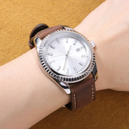 xDfind Retro Crazy Horse Texture Leather Watch Band, 14mm