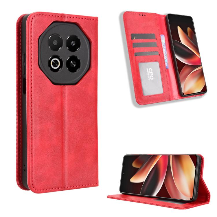 Magnetic Buckle Retro Texture Leather Phone Case, Compatible with Meizu Note 16 5G