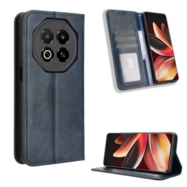Magnetic Buckle Retro Texture Leather Phone Case, Compatible with Meizu Note 16 5G