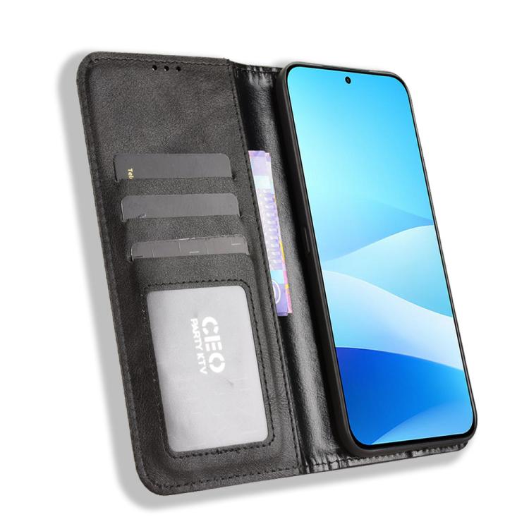 Magnetic Buckle Retro Texture Leather Phone Case, Compatible with Meizu Note 16 Pro 5G