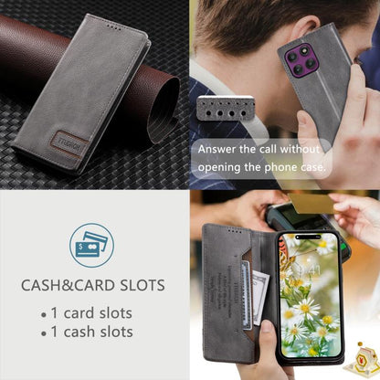 TTUDRCH RFID Retro Texture Magnetic Leather Phone Case, Compatible with Motorola Edge 60 Pro