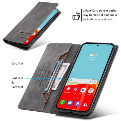 TTUDRCH RFID Retro Texture Magnetic Leather Phone Case, Compatible with Samsung Galaxy A17 5G