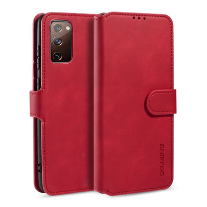 DG.MING Retro Oil Side Horizontal Flip Case with Holder & Card Slots & Wallet, Compatible with Samsung Galaxy S20 FE