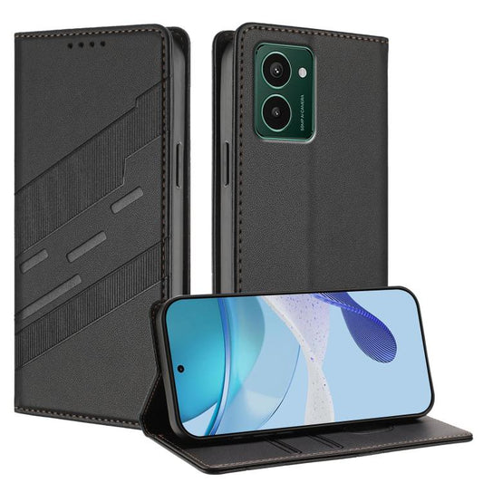 Embossed Multi-functional Wallet Retro Leather Phone Case, Compatible with HMD Pulse Pro