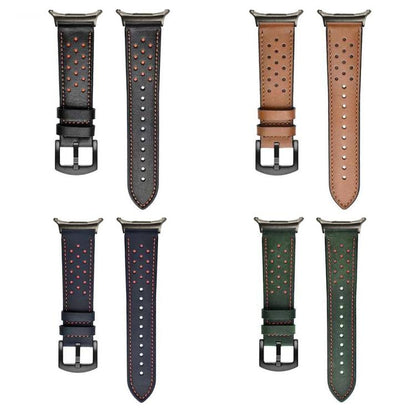 Hole Retro Leather Watch Band, Compatible with Samsung Galaxy Watch Ultra 47mm / Ultra 2025