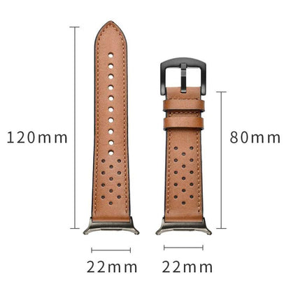 Hole Retro Leather Watch Band, Compatible with Samsung Galaxy Watch Ultra 47mm / Ultra 2025