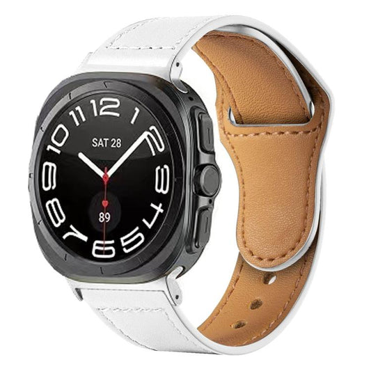 Rivet Reverse Buckle Leather Watch Band, Compatible with Samsung Galaxy Watch Ultra 47mm / Ultra 2025