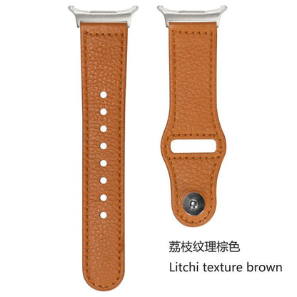 Rivet Reverse Buckle Leather Watch Band, Compatible with Samsung Galaxy Watch Ultra 47mm / Ultra 2025