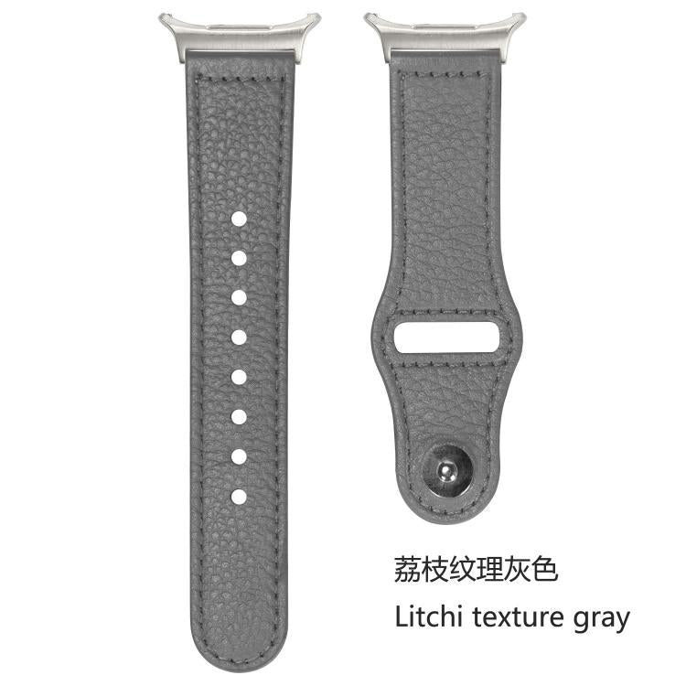 Rivet Reverse Buckle Leather Watch Band, Compatible with Samsung Galaxy Watch Ultra 47mm / Ultra 2025